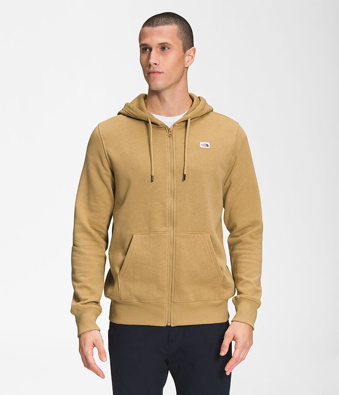 The North Face Mens Hoodie Heritage Patch Full Zip 041HMZSNV - Khaki